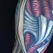 Blue Biomech Sleeve Tattoo detail Tattoo Design Thumbnail